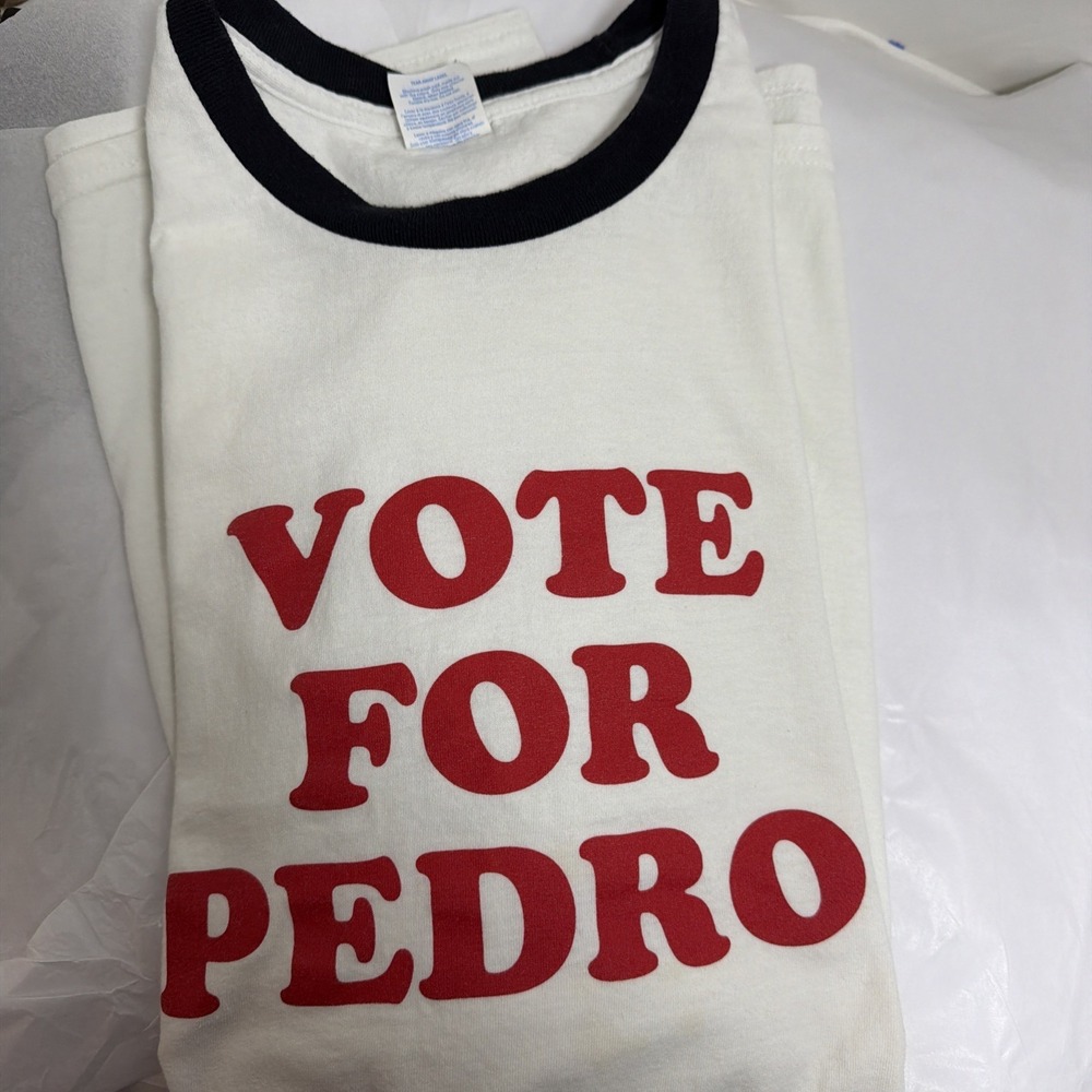 Vintage 2005 Vote for Pedro Napolean Dynamite Ringer T-Shirt Men's 3XLarge White